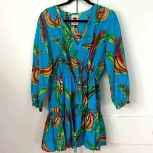 FARM Rio Banana Sky Mini Dress Blue Multi
